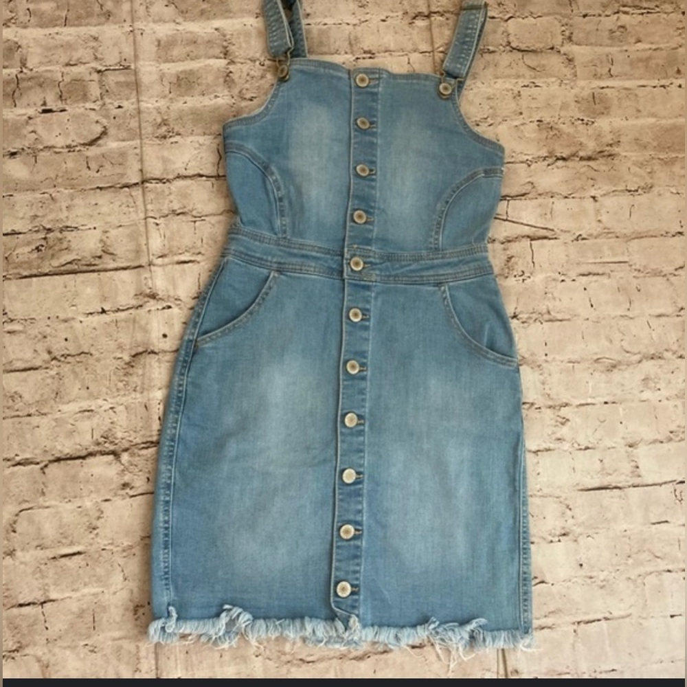 Wax Jean Classic Blue Denim dress size M #336